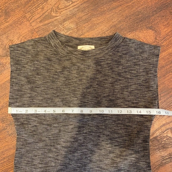 Joyfolie Mia joy dress gray waffle knit sleeveless handkerchief style LG - Picture 7 of 14